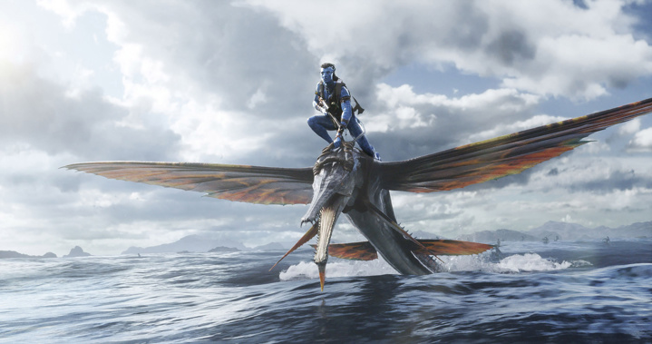 This image released by 20th Century Studios shows Jake Sully, portrayed by Sam Worthington, in "Avatar: The Way of Water." Photo / 20th Century Studios via AP