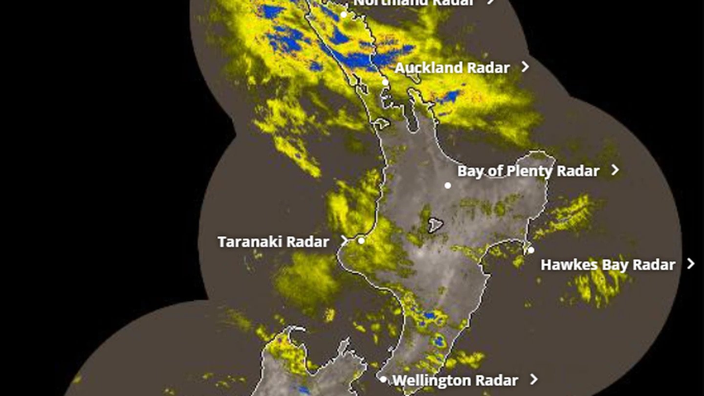 Torrential rain is approaching northern New Zealand and Auckland. Image / MetService
