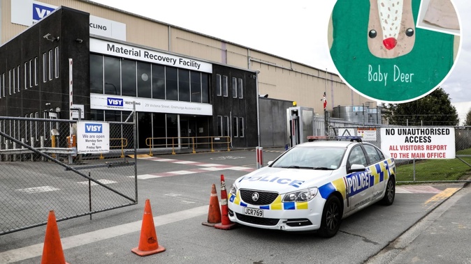 The newborn girl was found in an Onehunga recycling plant in August 2021.