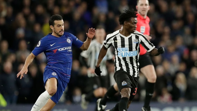 Former Chelsea and Newcastle forward Christian Atsu (right) is missing and believed to be trapped under rubble following the powerful earthquake that struck Turkey on Monday. Photo / AP