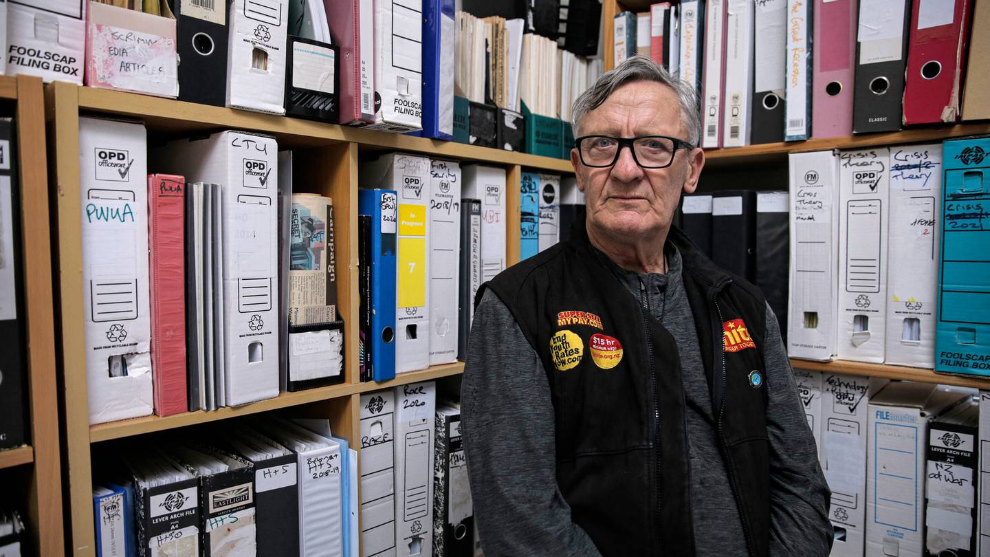 Unite Union advocate Mike Treen is questioning the security of online banking platforms after thieves stole $13,000 from his Kiwibank account. (Photo / Alex Burton)