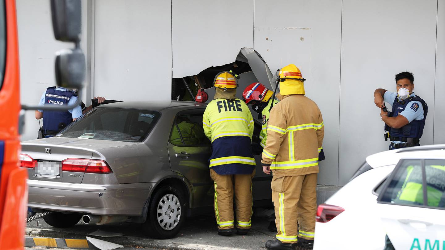 An elderly woman has suffered seriously injuries after she was struck in a carpark of a West Auckland supermarket, and wedged between the car and a wall. Photo / Hayden Woodward