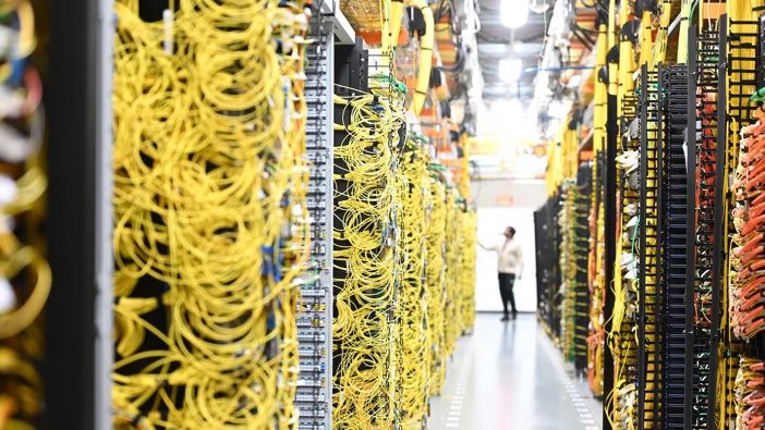 Inside an Amazon Web Services international data centre that stores information for business and government customers. Photo / Noah Berger