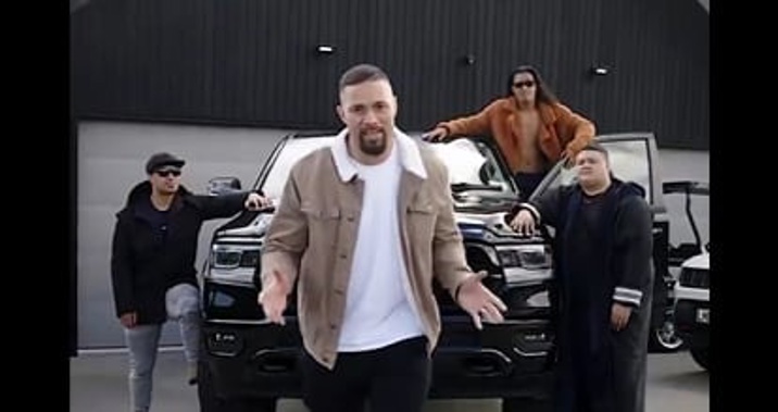 Joseph Parker's hilarious call-out video has done the rounds on social media. Photo / @joeboxerparker, @kerryrusselltv