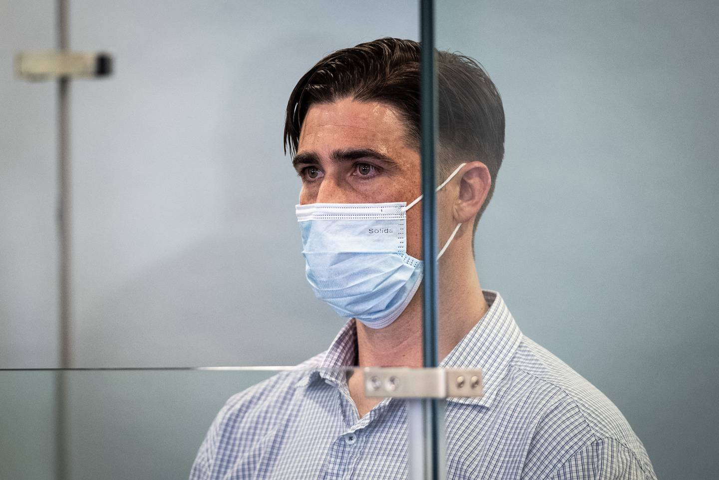 Sean Hayde stands trial in the High Court at Auckland, accused of having helped murder Wiremu Arapo in his Cockle Bay home in October 2020. Photo / Jason Oxenham.
