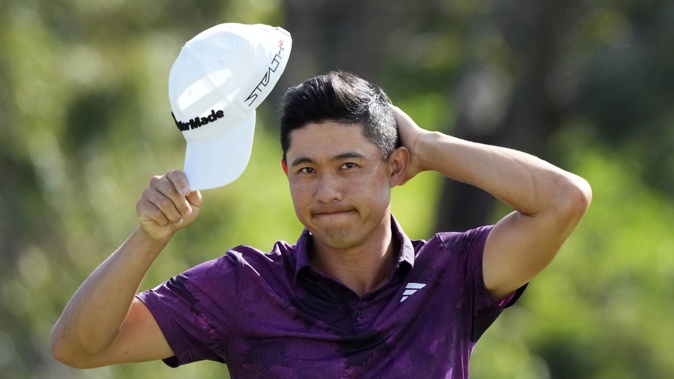 Collin Morikawa held a six-shot lead heading into the final round of the Sentry Tournament of Champions. Photo / AP