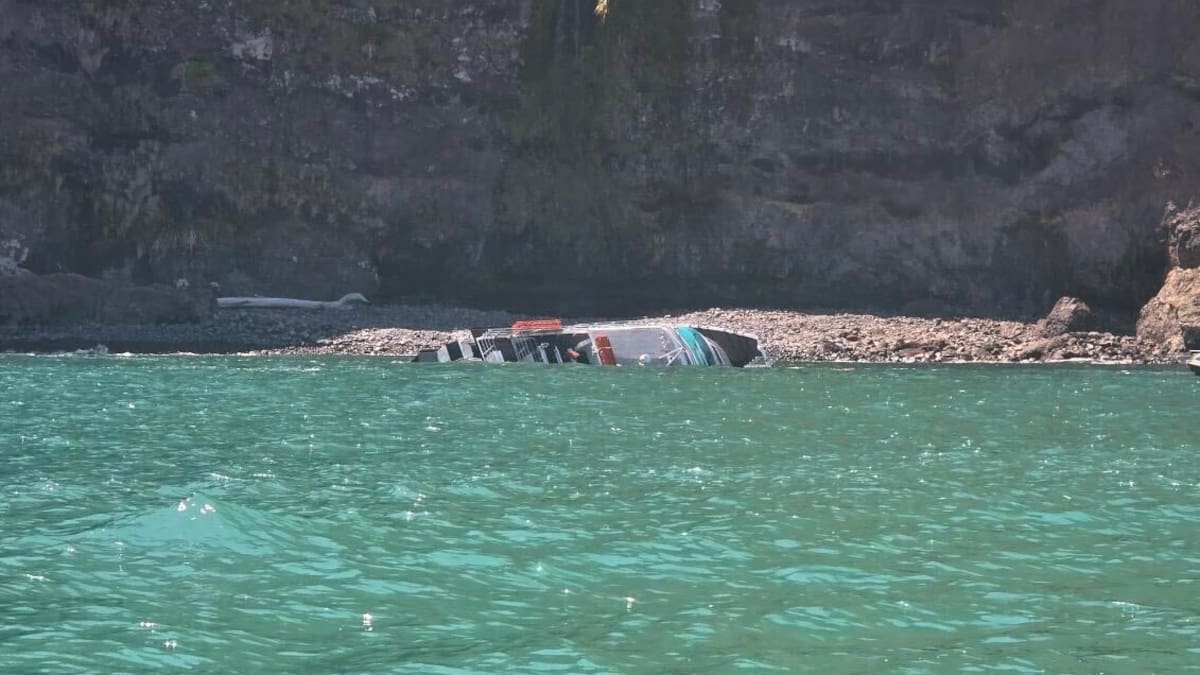 Fuel visible in water after Akaroa boat capsize, wildlife teams on standby
