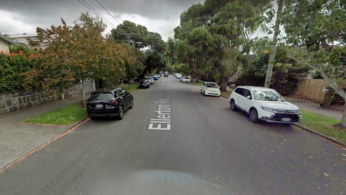 A fleeing vehicle smashed into an address on Ellerton Road causing a fire before being arrested.