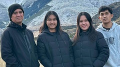 Ghomer Dulay, Khatricia Dulay, Christine Joy Dulay and Ian Dulay. Photo / Supplied