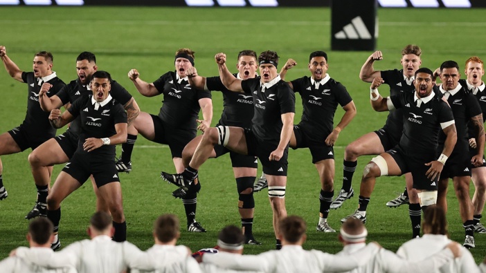 The All Blacks perform the haka before the game against England at Eden Park last year. Photo / Photosport