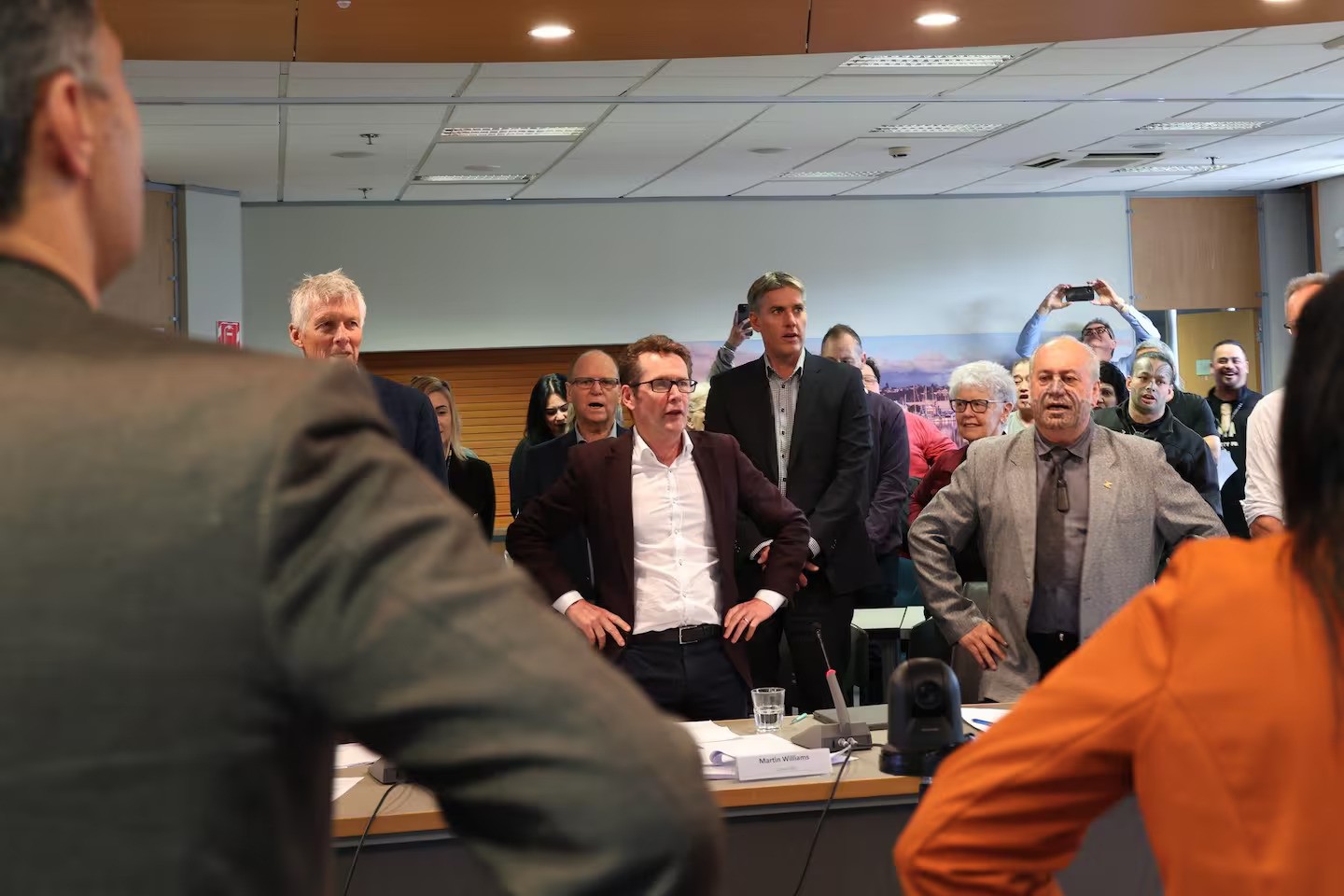 The Hawke's Bay Regional Council meeting where a decision was made on Wednesday to retain the council's two Māori wards. Photo / Hawke's Bay Regional Council