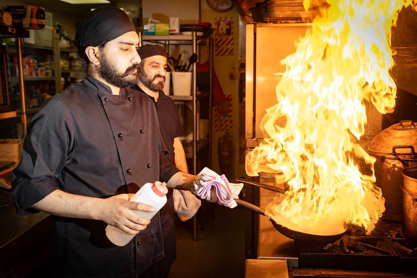 Atticus Finch sous chef Sim Ranjit Singh (left) and head chef Som Raj Mehja. Photo / Andrew Warner