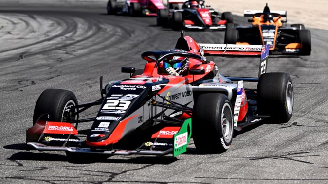 Liam Sceats at the wheel during the 2023 Super Sprint MotorSport New Zealand Championship. Photo / Getty Images