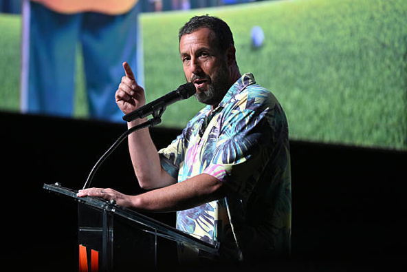 Adam Sandler speaks onstage during the Happy Gilmore 2 World Premiere at Jazz at Lincoln Center on July 21, 2025 in New York City. (Photo by Roy Rochlin/Getty Images for Netflix)