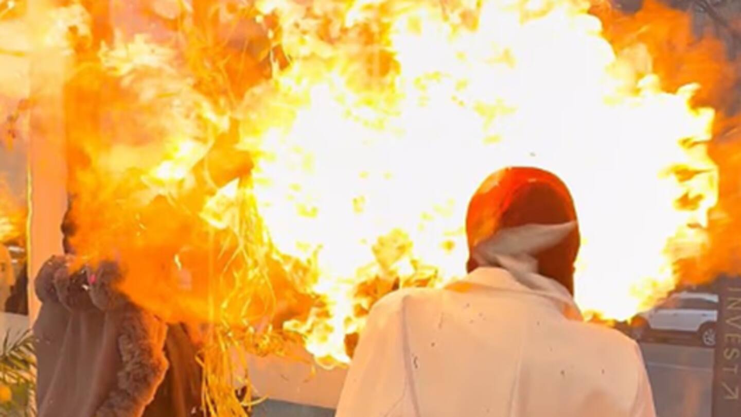 Birthday girl dodges fireball after hydrogen balloons ignite at party