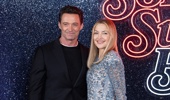 Kate Hudson and Hugh Jackman attend the "Song Sung Blue" UK Premiere at Picturehouse Central on November 21, 2025 in London, England. (Photo by Jeff Spicer/WireImage)