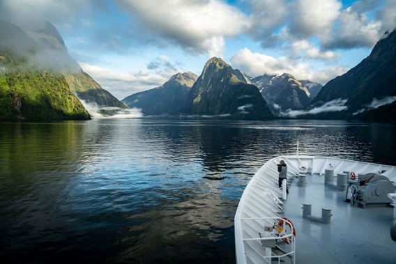 A recent study estimated a major lake tsunami within Milford Sound could cause as many as 3500 casualties if it struck at peak tourist season. Photo / Douglas Gimesy