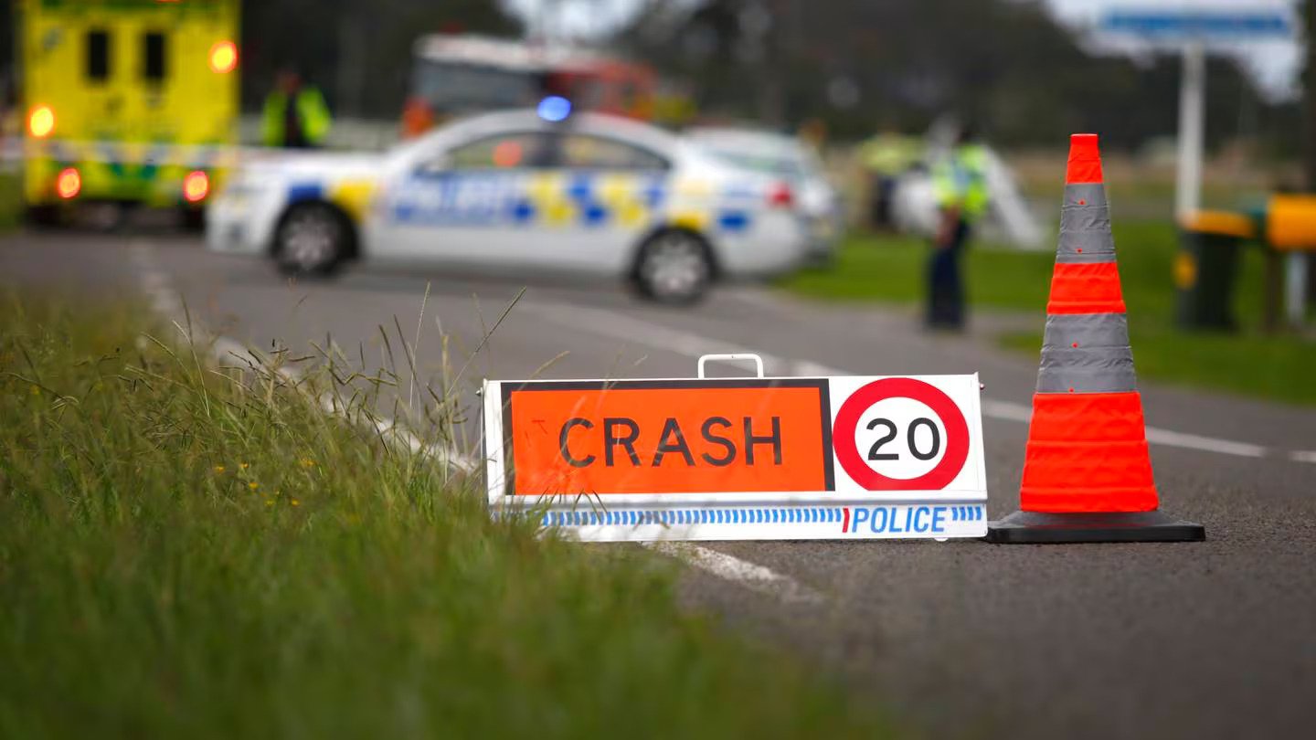 The pillion passenger on the motorcycle has received serious injuries.