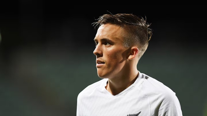 Ryan Thomas, who has had an injury-interrupted career, playing for the All Whites in 2017. Photo / Photosport
