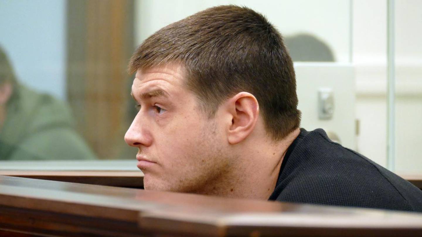 Anthony Kloosterman in the Dunedin District Court after the third brutal attack on his ex-partner. Photo / Rob Kidd