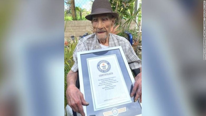Emilio Flores Márquez is the oldest living man in the world at 112, according to Guinness World Records. Photo / Guinness World Records