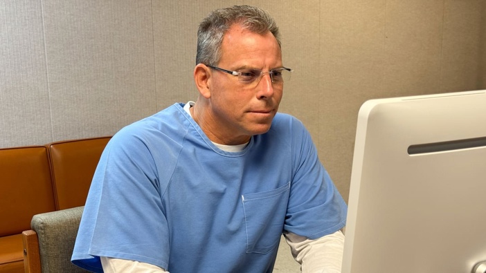 Erik Menendez appeared at the parole hearing by video link from prison in San Diego, where he and his brother are being held. Photo / Getty Images