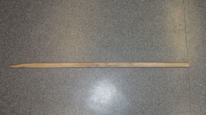 The stick used to torture the cat (Photo: SPCA)