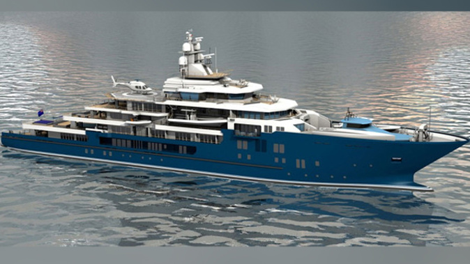 Norwegian boat builder Marin Teknikk's impression of what Graeme Hart's new superyacht could look like (NZME. news)