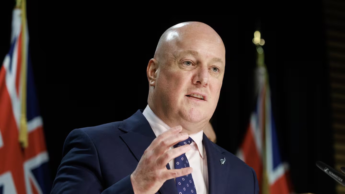 National Leader Christopher Luxon made his first campaign promise today. Photo / Mark Mitchell