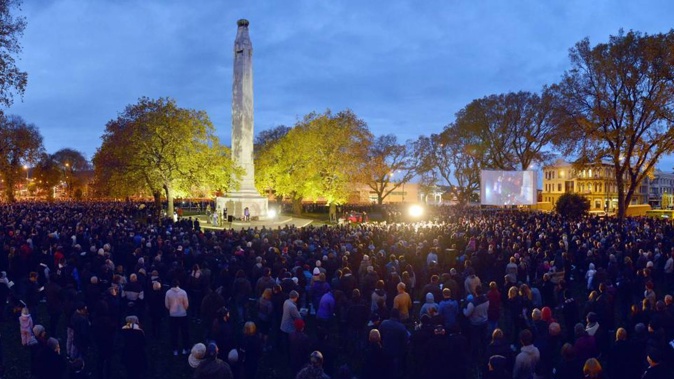 Many thousands turned out for the Anzac Day dawn service at the cenotaph in Dunedin in 2018. (Photo / Gerard O'Brien, File)