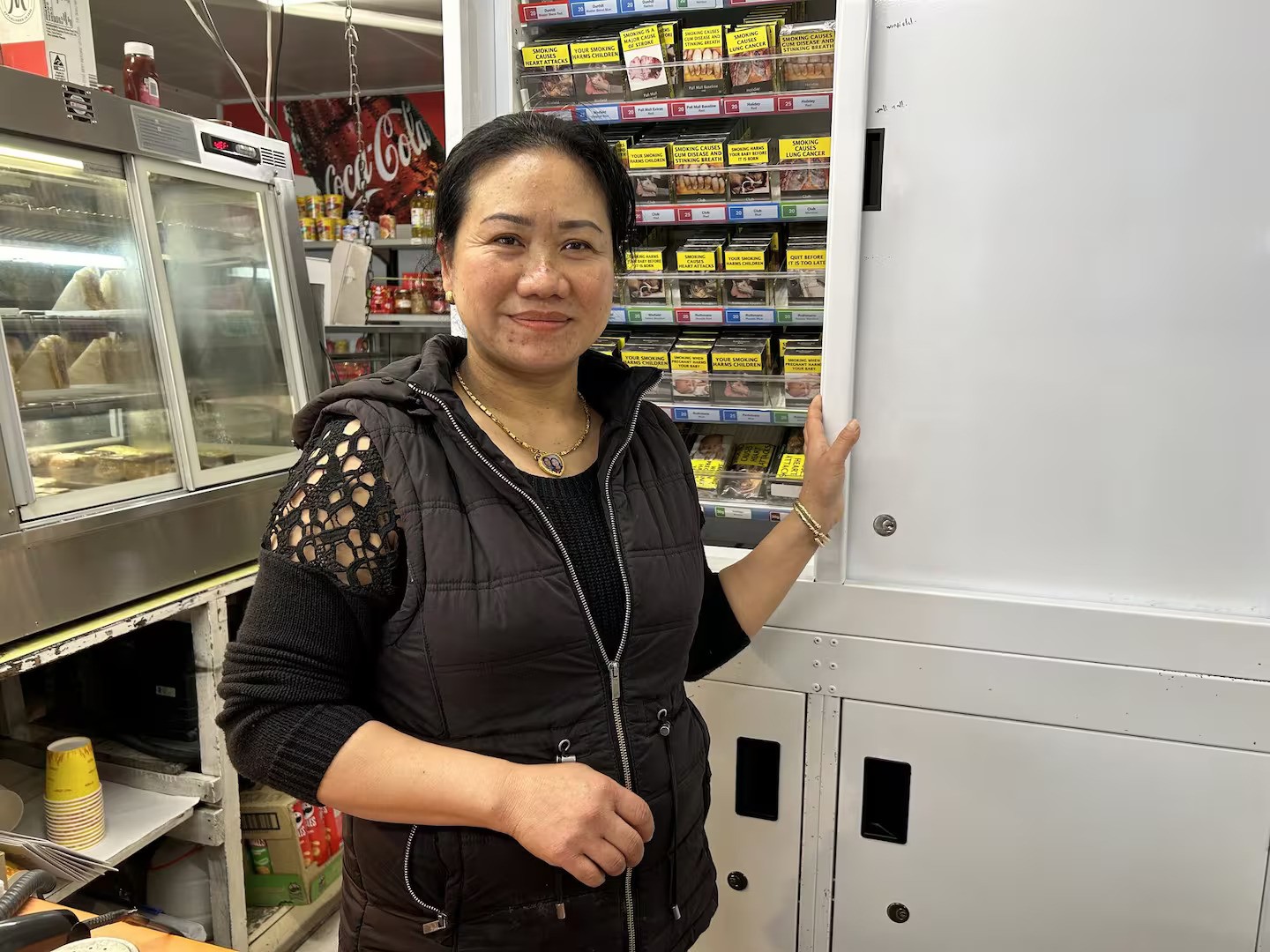 Store owner Suathi Lam was assaulted by a customer while wrestling him for a packet of cigarettes she managed to retrieve, but did not know what she would do if the same thing happened again. Photo / Tracy Neal