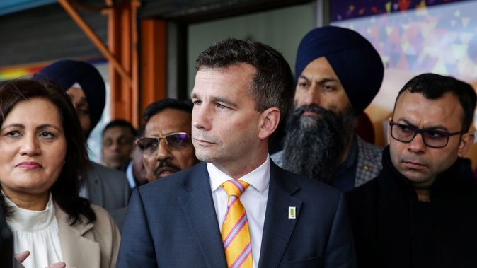 The shopkeeper victim was left fearing for her life at the time of the attack, said ACT leader David Seymour during a visit to the Jyotis Dairy on Thursday. Photo / Sylvie Whinray