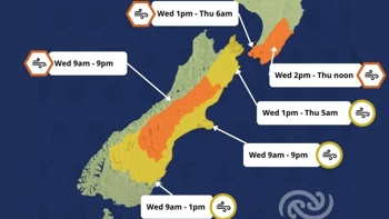 Severe winds and flooding hit South Island as roads shut, truck rolls
