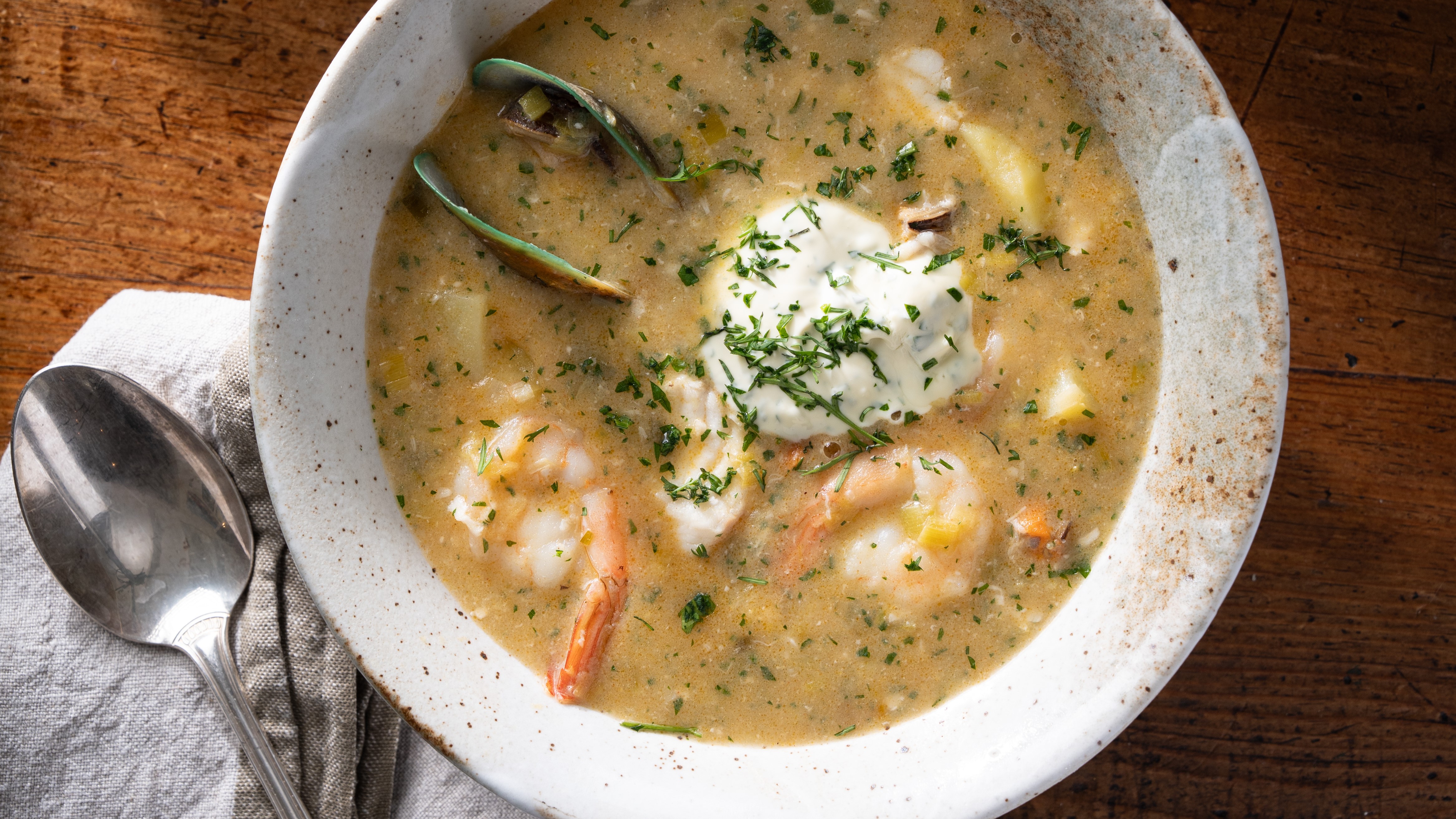 'Simple and soul-warming': Nadia Lim's Seafood Chowder 