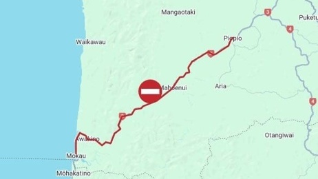 Weather: Awakino Gorge slips, flooding trap motorists as heavy rain closes SH3