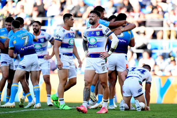 Wayde Egan and the Warriors were blown away by the lowly Titans. Photo / Photosport