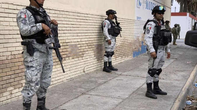 The Mexican National Guard prepare a search mission for four US citizens kidnapped by gunmen in Matamoros, Mexico. Photo / AP