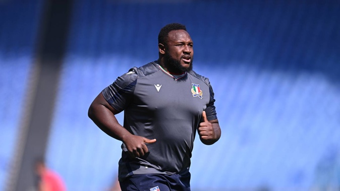 Italian prop Cherif Traore. Photo / Getty