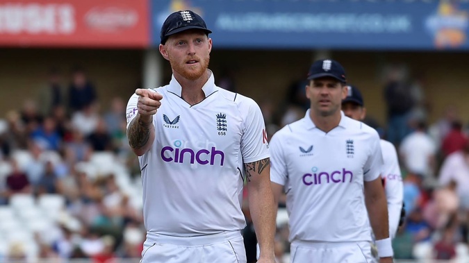 England's captain Ben Stokes is in doubt for the third test against the Black Cap. Photo / AP