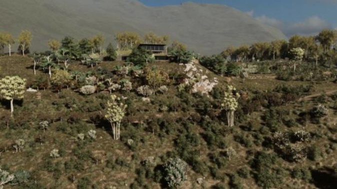 An artist's impression of the proposed subterranean house. Photo / Supplied