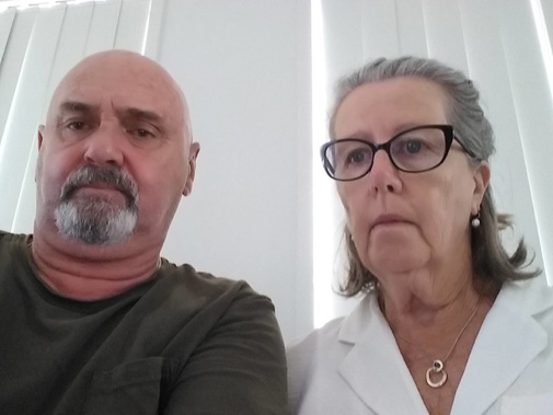 Keith and Michele Gorrett, trapped in Queensland since last winter. (Photo / Supplied)