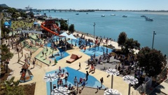 Tauranga's new waterfront destination playground is proving to be huge drawcard for locals and tourists. Photo / Tauranga City Council