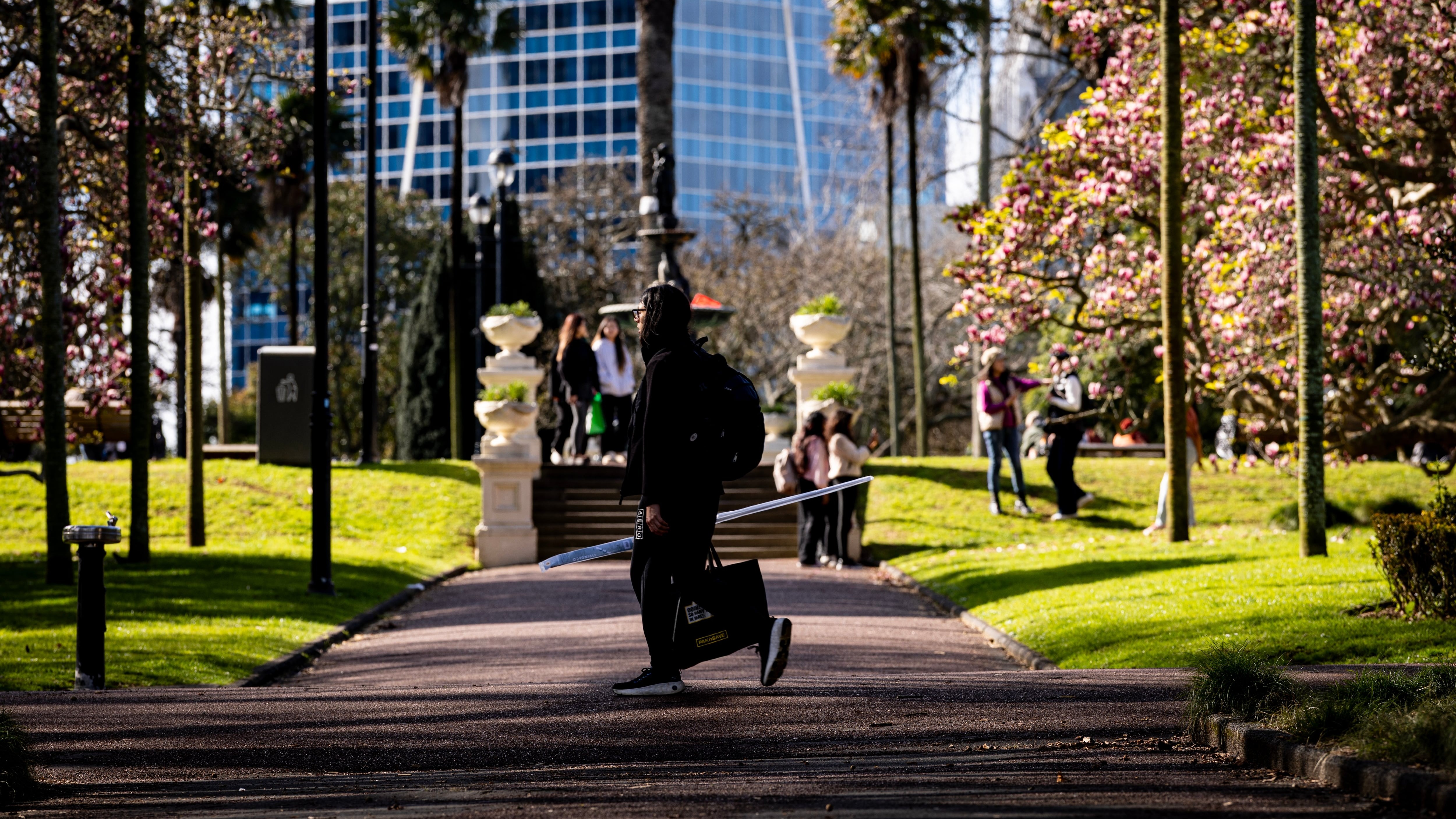 The body of a newborn baby was found in Albert Park, in central Auckland, on Sunday morning. Photo / Dean Purcell