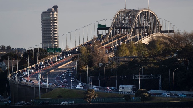 A northbound lane on Auckland's Harbour Bridge has been closed after an incident this morning.