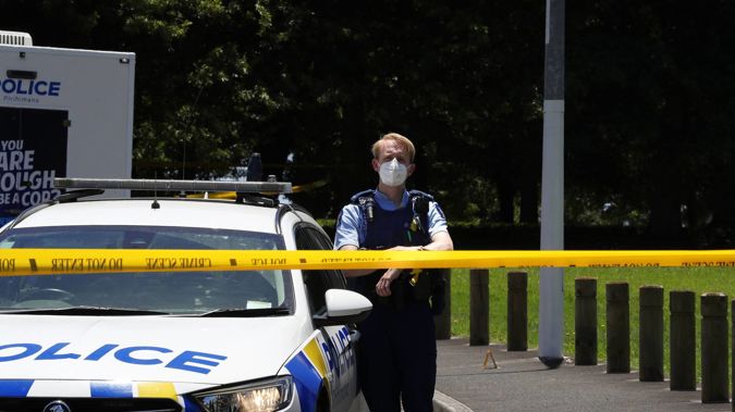 Police at the scene of a homicide at the Manukau Velodrome, South Auckland, on New Year's Day. Photo / Hayden Woodward