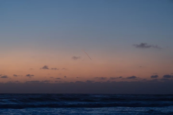 Julie Machado said the contrail lined up with the expected time and location of the comet. Photo / Julie Machado