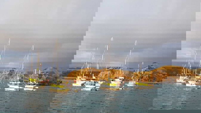 A peace flotilla has sailed to the luxury lodge of Russian oligarch Alexander Abramov. Photo / Peter de Graaf