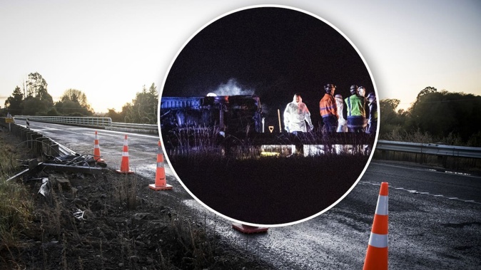A Coroner has released a report detailing the cause of a crash that killed three students from Singapore near Geraldine in April 2023. Composite Photo / George Heard