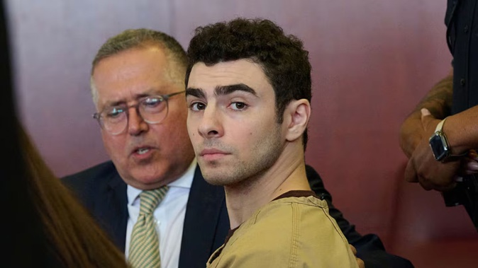 Luigi Mangione was charged with the murder of UnitedHealthcare CEO Brian Thompson last year. Photo / Curtis Means, DailyMail, Bloomberg via Getty Images