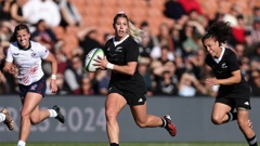 Amy du Plessis scored the opening try of the Black Ferns' win over USA. Photo / Photosport